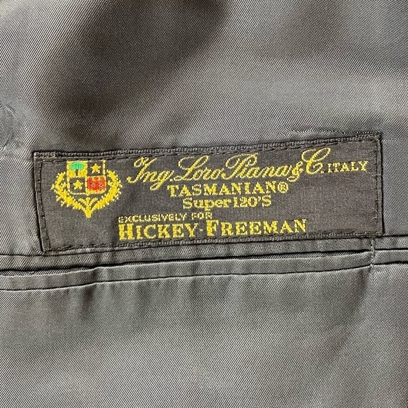 Hickey Freeman Loro Piana Tasmanian Super 120’s Blazer in Grey Size 40 S - Picture 4 of 6